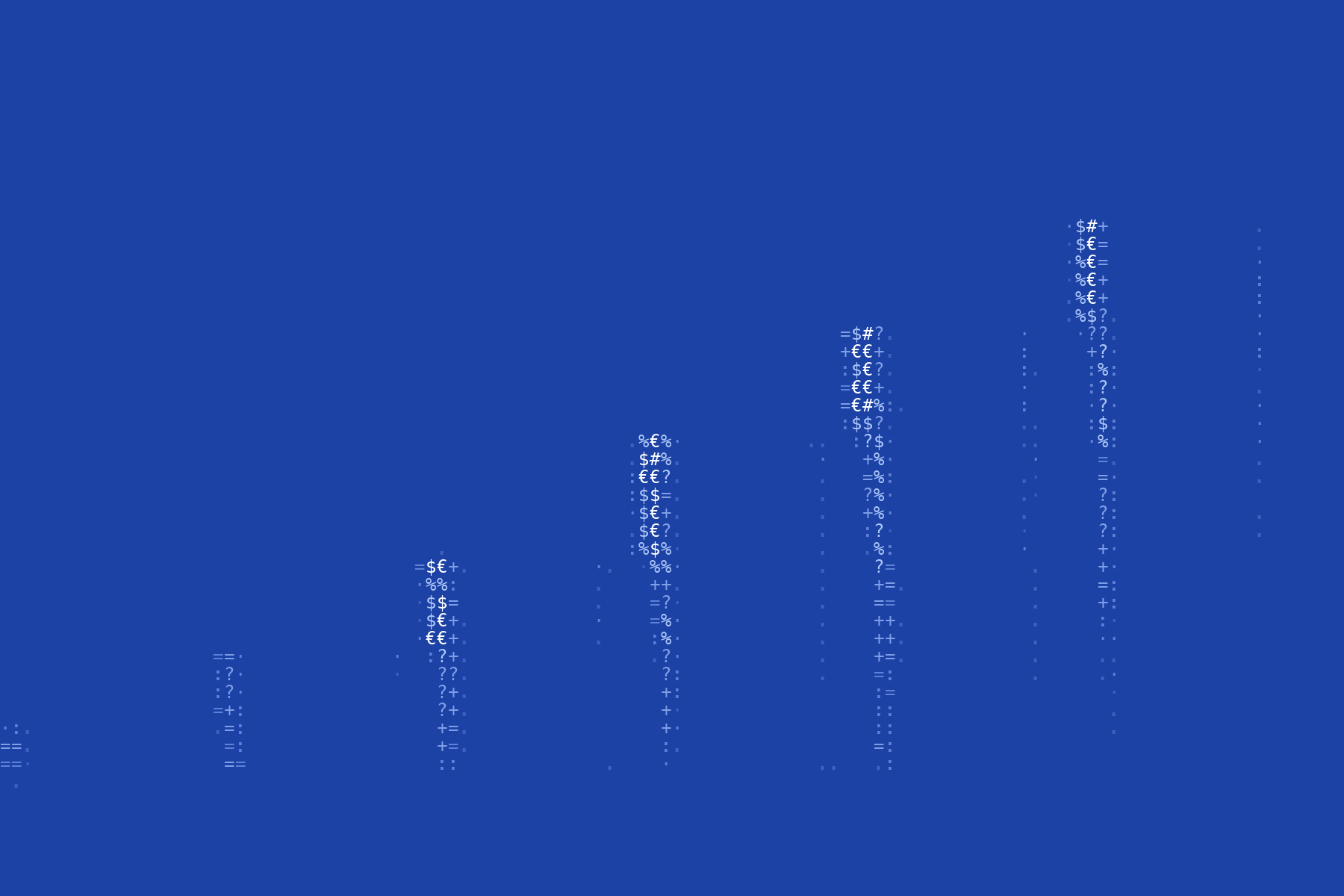Wachsende Münzstapel – ASCII-Illustration